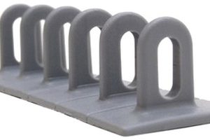 Barrettes anneaux plastique 6 x 50 x 156 mm - Base plate 3 pcs